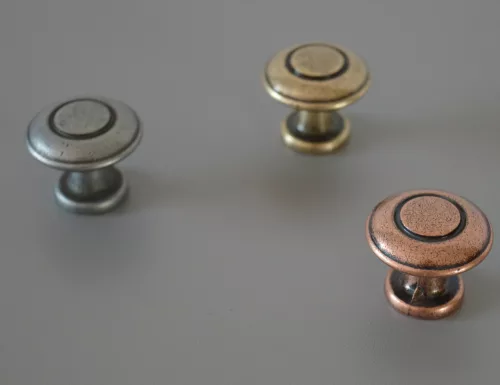 19.3797.33  Antik-Messing, Metall-Möbelknopf