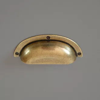 Möbelgriff aus Metall, hellbronze antikisiert 