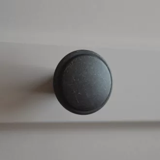 PINOT Antik fekete színű, fém bútorgomb 30 mm átmérő