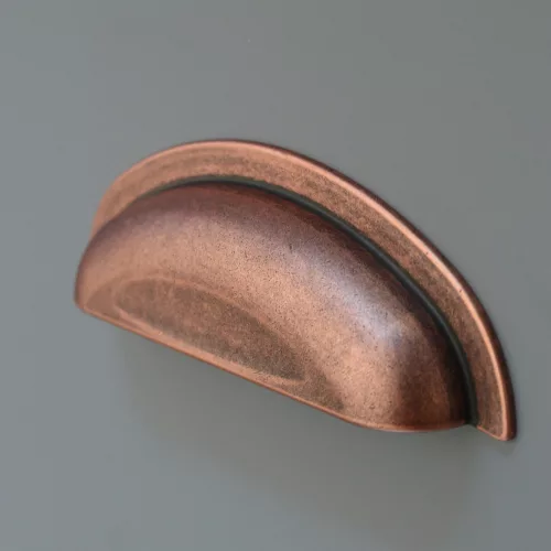 ARUBA Möbelgriff aus Metall, kupferfarben antik, 96 mm Lochabstand