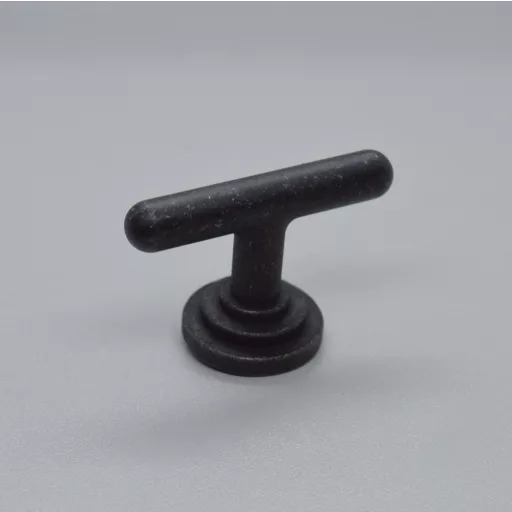 Metall-Möbelknopf, antik-schwarz, rustikaler Stil