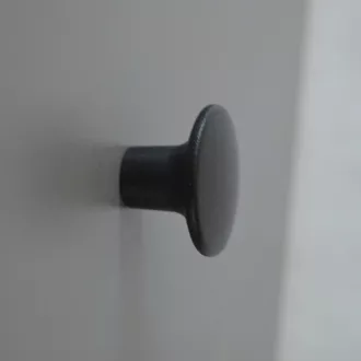 Metall-Möbelknopf, schwarz, strukturierte Oberfläche