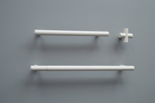 2072_192_bezs, rúd fogantyú, Bézs színű, fém bútorfogantyú 192 mm furattáv