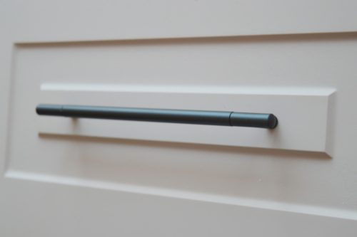 2072_192_fekete, rúd fogantyú, Fekete színű, fém bútorfogantyú 192 mm furattáv