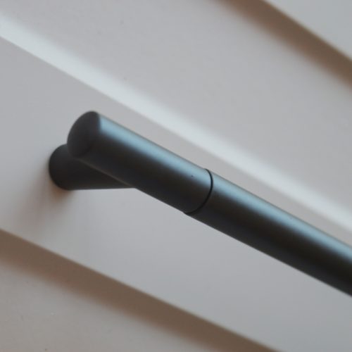 2072_192_fekete, rúd fogantyú, Fekete színű, fém bútorfogantyú 192 mm furattáv