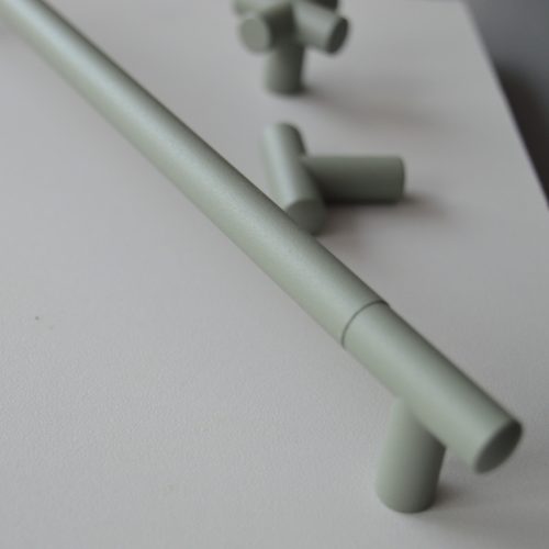 2072_192_oliva, rúd fogantyú, Oliva színű, fém bútorfogantyú 192 mm furattáv