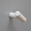 2072_Beige Möbelknopf aus Metall