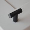 2072_MF, Möbelknopf aus Metall, mattschwarz