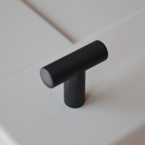 2072_MF, Möbelknopf aus Metall, mattschwarz