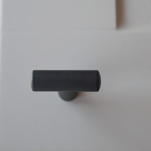 2072_MF, Matt fekete színű, fém bútorgomb