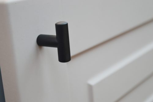 2072_MF, Matt fekete színű, fém bútorgomb