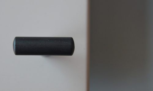 2072_MF, Matt fekete színű, fém bútorgomb