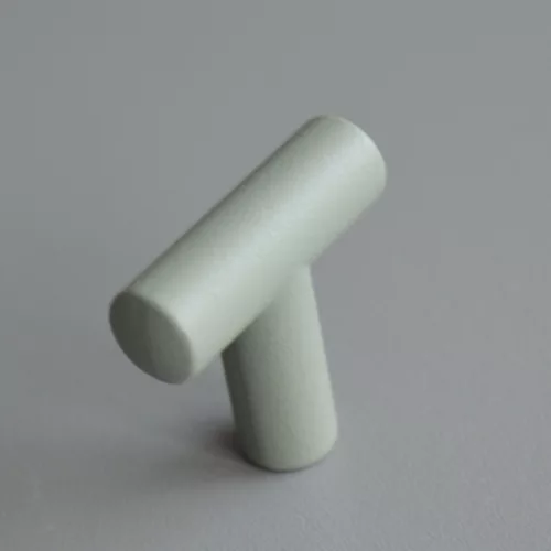 2072_Olivgrüner Möbelknopf aus Metall