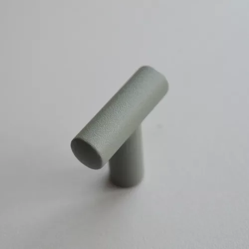 2072_Olivgrüner Möbelknopf aus Metall