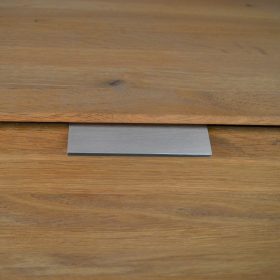   LUCATA fém bútorfogantyú, fényes felületű, nemesacél imitáció, 32 mm furattávval