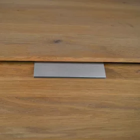   LUCATA fém bútorfogantyú, fényes felületű, nemesacél imitáció, 64 mm furattávval