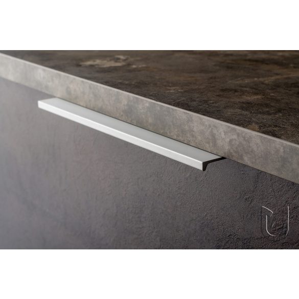 LUCATA Metall-Möbelgriff, glänzend lackiert,  Imitation von rostfreiem Stahl, 160 mm Bohrungsabstand