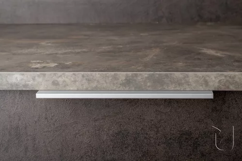 LUCATA Metall-Möbelgriff, glänzend lackiert,  Imitation von rostfreiem Stahl, 160 mm Bohrungsabstand