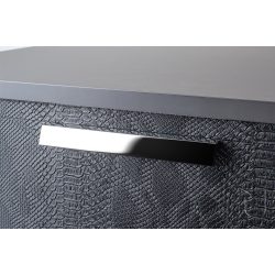  ISOLA metal furniture handle, chrome colour, 160 mm hole spacing
