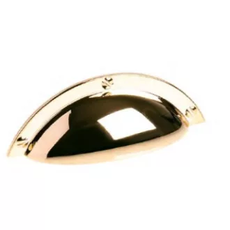   2313_FA, Metall-Möbelgriff in Glanzgold mit 64 mm Lochabstand