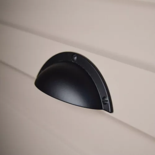 2313_FF, Möbelgriff aus Metall, schwarz lackiert, mit 64 mm Lochabstand