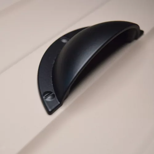 2313_FF, Möbelgriff aus Metall, schwarz lackiert, mit 64 mm Lochabstand