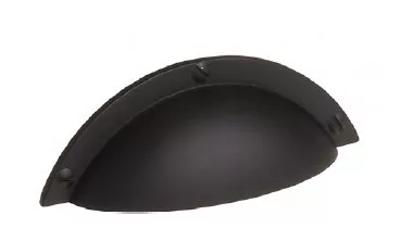 2313_FF, Möbelgriff aus Metall, schwarz lackiert, mit 64 mm Lochabstand