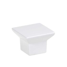   Festett fehér színű, fém bútorfogantyú, 16 mm furattávval