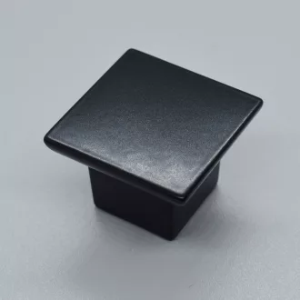   Festett fekete színű, fém bútorfogantyú, 16 mm furattávval