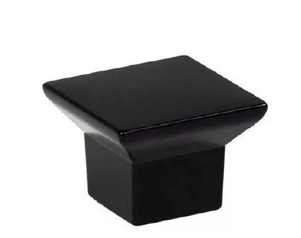 Schwarz lackierter Metall-Möbelgriff mit 16 mm Lochabstand