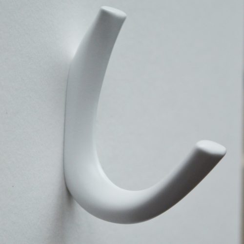 2345 Kicsi Fém fogas, íves, fehér színű