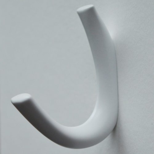 2345 Kicsi Fém fogas, íves, fehér színű