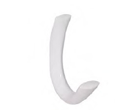 2345 Kicsi Fém fogas, íves, fehér színű