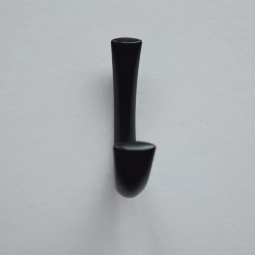 2345 Kleiner Metallgriff, gebogen, schwarz