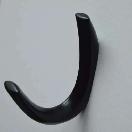 2345 Kleiner Metallgriff, gebogen, schwarz