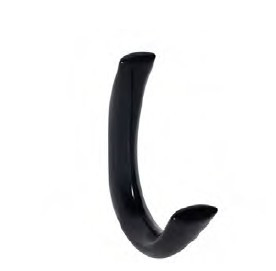 2345 Kicsi Fém fogas, íves, fekete színű