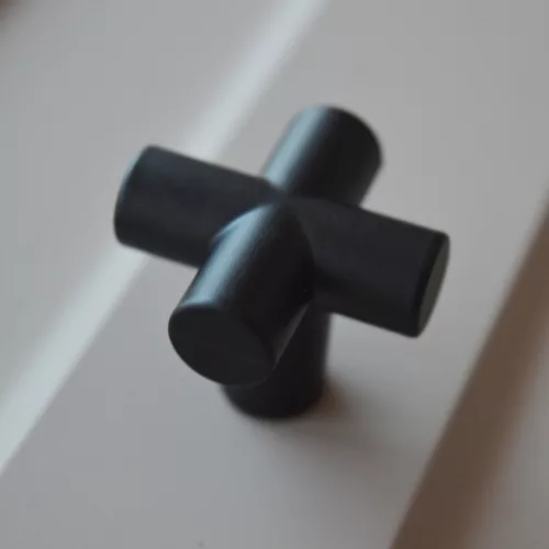 2351_MF, Möbelknopf aus Metall, mattschwarz