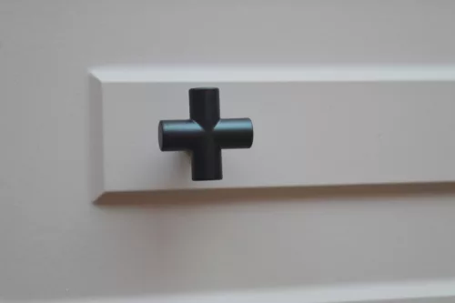 2351_MF, Möbelknopf aus Metall, mattschwarz