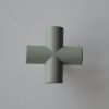 2351_Olivgrüner Möbelknopf aus Metall