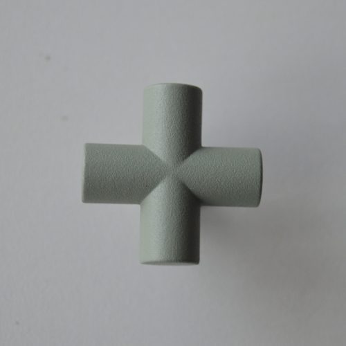 2351_Olivgrüner Möbelknopf aus Metall