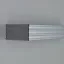 Möbelgriff aus Metall, matt verchromt, BA 128 mm