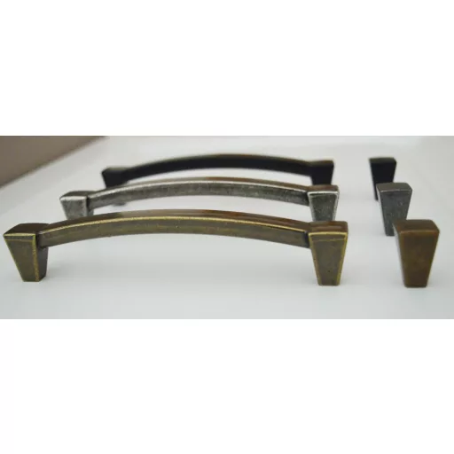 2366_AN Fém bútorfogantyú, antik bronz szín, 128 mm furattávolság