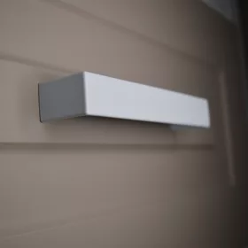   2389_128_FEH, Weiß lackiert, Metall-Möbelgriff mit 128 mm Lochabstand