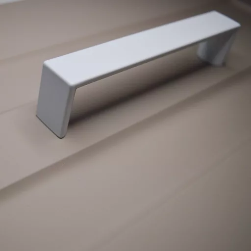 2389_160_FEH, Weiß lackiert, Metall-Möbelgriff mit 160 mm Lochabstand
