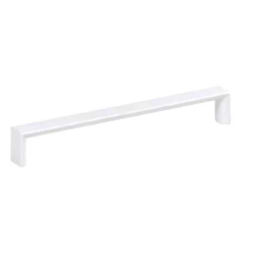 2389_256_FEH, Weiß lackiert, Metall-Möbelgriff mit 256 mm Lochabstand