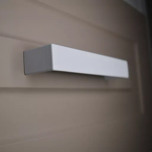 2389_320_FEH, Weiß lackiert, Metall-Möbelgriff mit 320 mm Bohrung