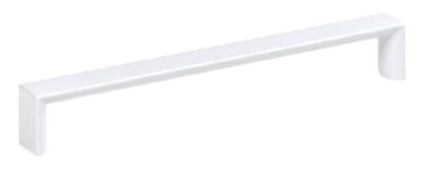 2389_96_FEH, Weiß lackiert, Metall-Möbelgriff mit 96 mm Lochabstand