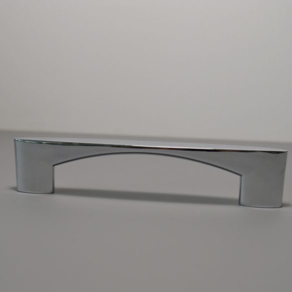 Möbelgriff aus Metall, glänzend verchromt, Bohrung 128 mm