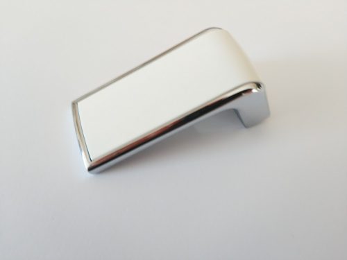 TACA-Metall-Kunststoff-Möbelgriff in Glanzchrom und Mattweiß mit 16 mm BA