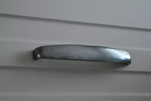 2495_160 Metall-Möbelgriff, Farbe Nickel antik, Bohrung 160 mm